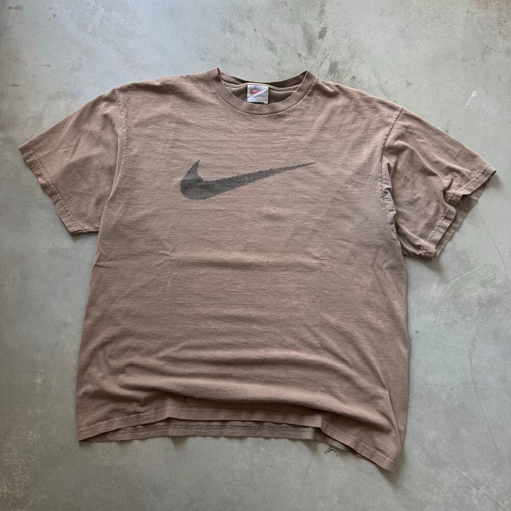 Vintage 90’s Nike Big Center Swoosh Logo Tonal Classic Retro T-shirt Size XL